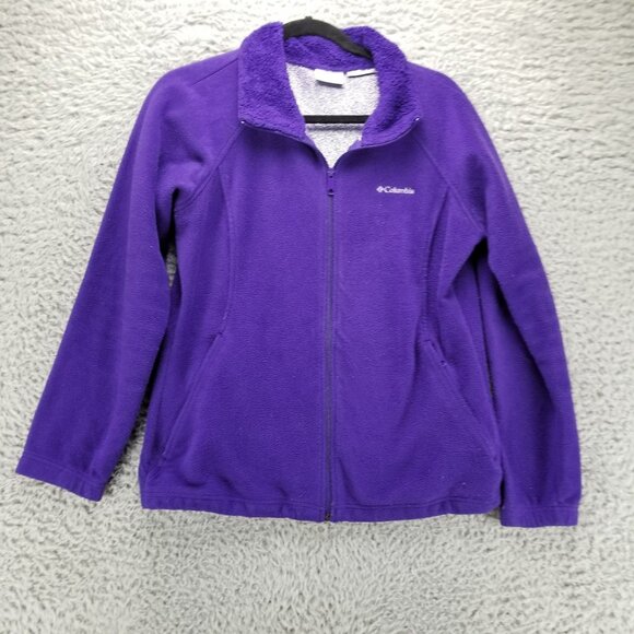 Columbia Jackets & Blazers - Columbia Jacket Womens Medium Purple Fleece Omni-Heat Thermal Full Zip Gorpcore